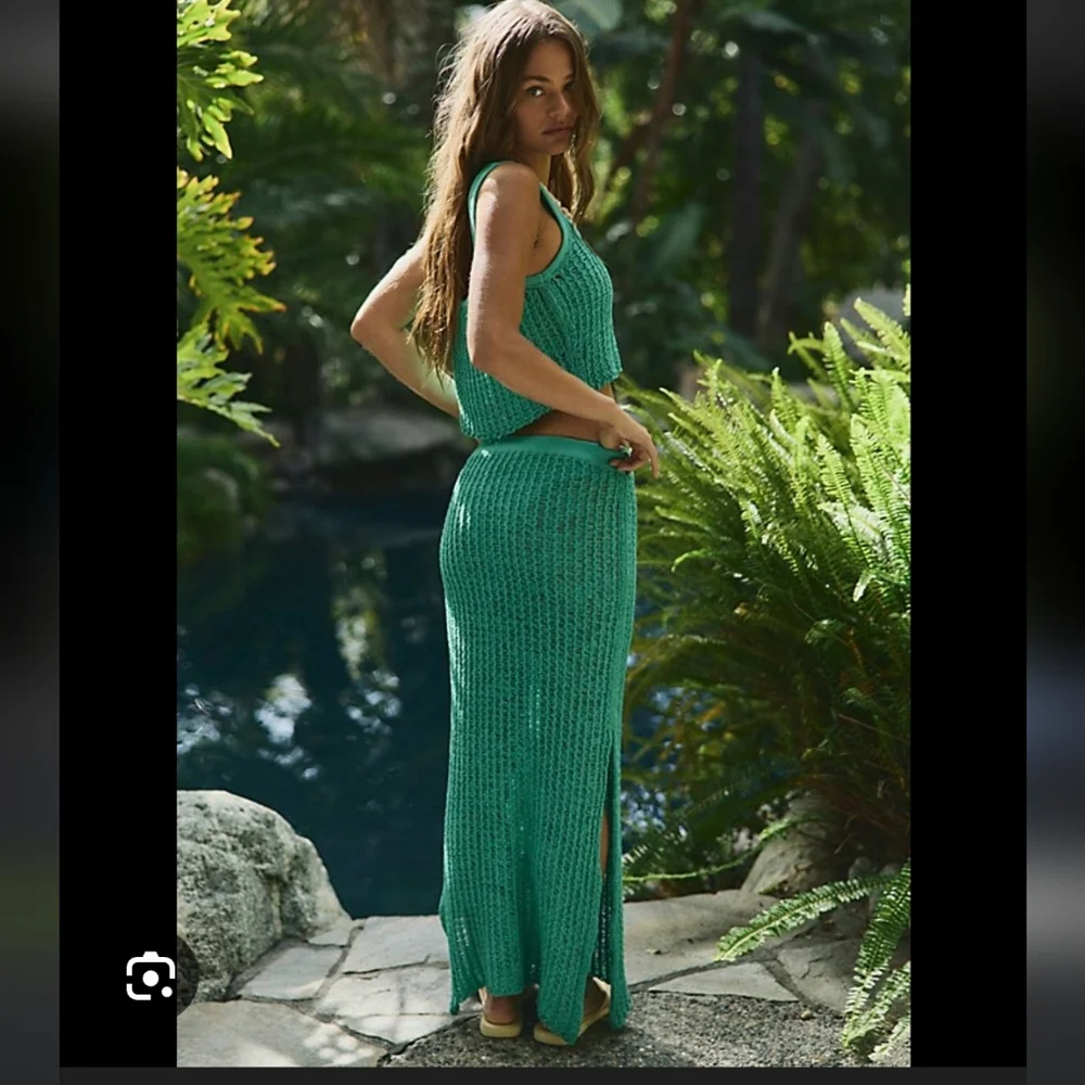 Free People Beach Havana Sweater/‎ Crochet Set